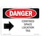Signmission OSHA Danger Sign, Confined Space Location Tag, 18in X 12in Aluminum, 18" W, 12" H, Landscape OS-DS-A-1218-L-2252 - alternate 1